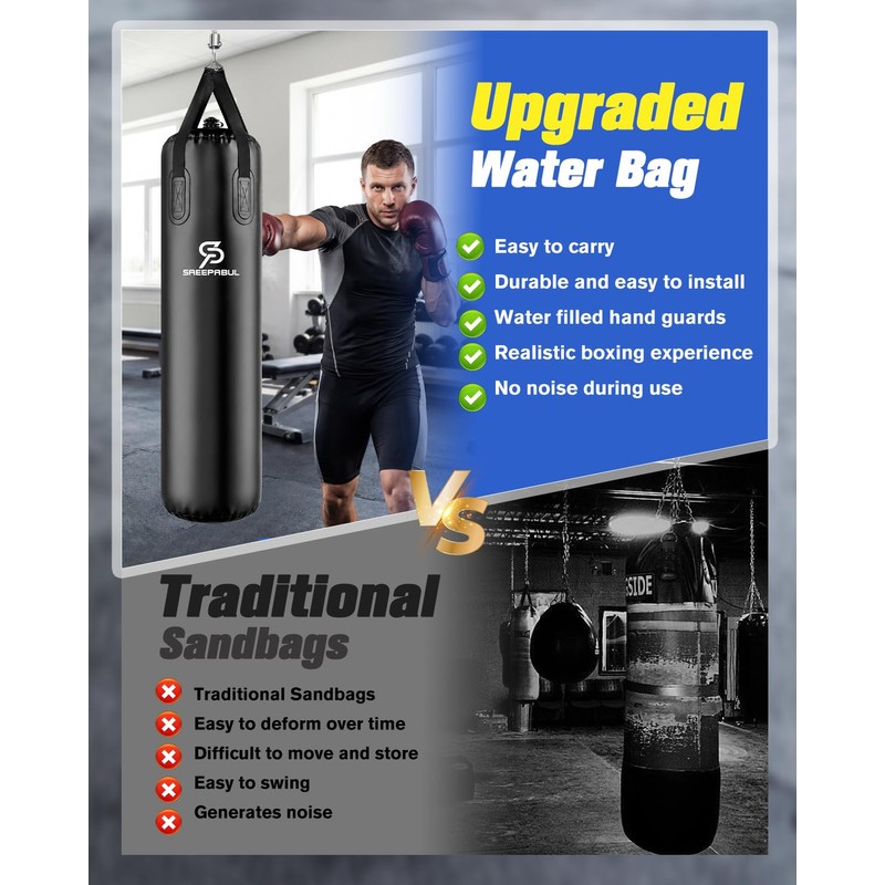 SAEEPABUL Water Punching Bag 4FT Heavy Bag for Boxing -