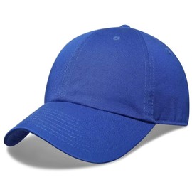 [GADIEMKENSD] Plain Baseball Cap, 100% Premium Washed Cotton, Unstructured Unisex, blue