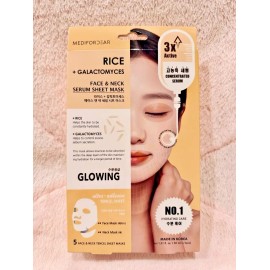 MEDIFORDEAR (K-Beauty) Rice + Galactomyces - Face & Neck Serum Sheet Mask