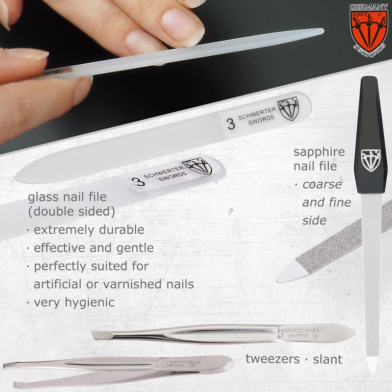 3 Swords Germany - brand quality 8 piece manicure pedicure