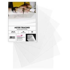 Netuno 50 Sheets Tracing Paper Printable DIN A5 14.8 x 21 cm 180 g Aster Tracing Thick Parchment Paper for Printing Tracing Paper Architect Paper Transparent Drawing Paper Tracing Paper