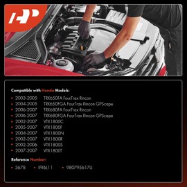 A-Premium Iridium Platinum Bujías compatibles con Honda Trx650Fa Fourtrax Rincon, Trx680Fga Fourtrax Rincon Gpscape, VTX1800C, VTX1800F, VTX1800N, VTX1800R, VTX1800S, VTX1800T, paquete de 4