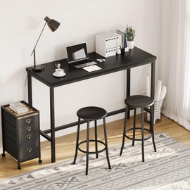 IDEALHOUSE 2024 New Bar Stools Set of 2 - Solid Wood Counter Height Bar Stools for Kitchen Island - Stylish and Sturdy Bar Stool Chairs