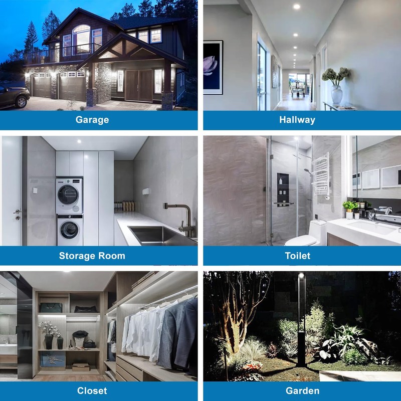 lanyue Motion Sensor Light Bulbs, Dusk to Dawn Outdoor Lighting,