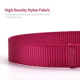 AUDWUD Thick Nylon Collar, Classic Adjustable Dog Collar in Various Colours, Suitable for Small, Medium and Large Dogs, 4 Sizes