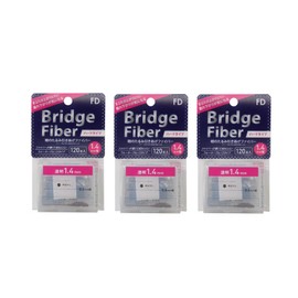 FD Bridge Soft Fiber Eyelid Drop Prevention Tape, Hard Type, Transparent 0.04 inches (1.4 mm) Wide, 120 Sticks, Set of 3