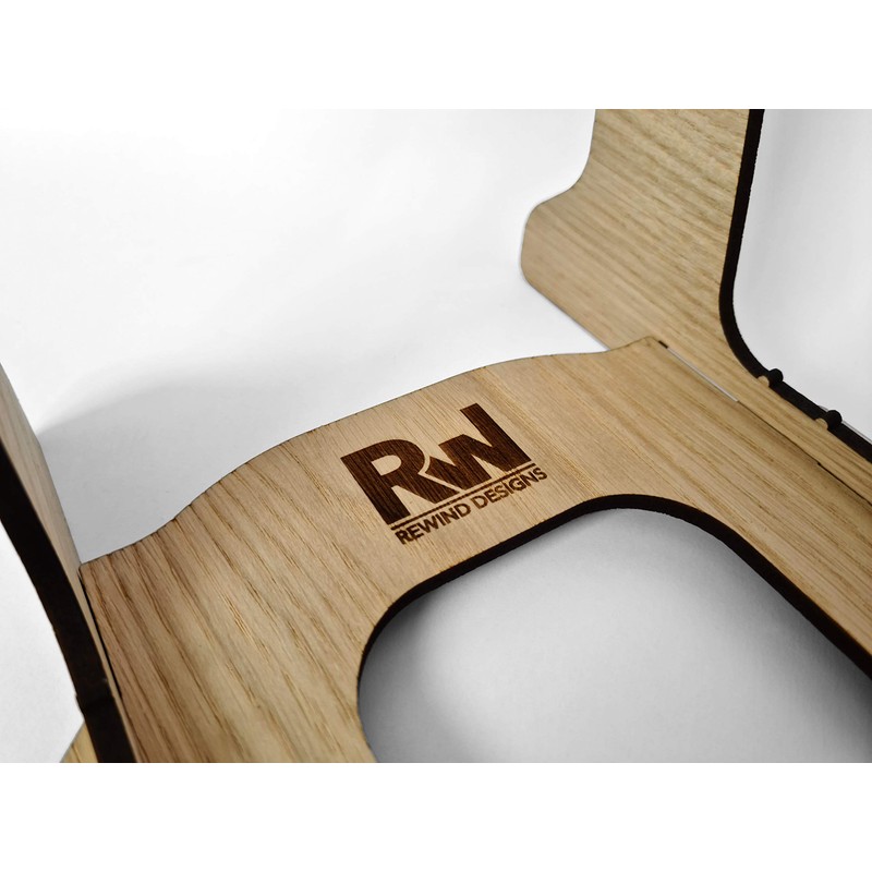 Vinyl Record Storage and Display Stand for 25-40 Records, Oak