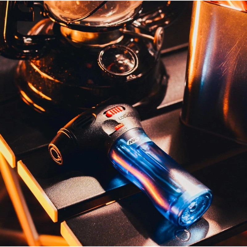 Mk 6-PACK MK Maverick Hue Torch Lighter Refillable, Flame Lock,
