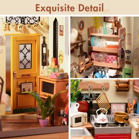 Rolife Dollhouses Miniature Wooden Doll House with Furniture for Children and Adults (Homey Kitchen)