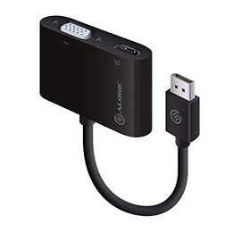 ALOGIC 2-in-1 DisplayPort to HDMI/VGA Adapter (Male to 2 Female) - Premium Series; Compatible with Windows 7 and above and Mac OS; Supports up to 4K Ultra HD