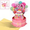 Xialvyu 30th Birthday Card, 30th Birthday Pop-Up Greeting Card for