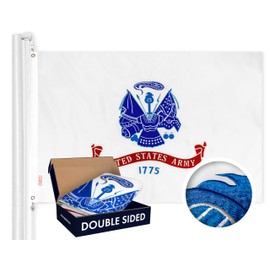 G128 US Army Flag | 2x3 Ft | Double ToughWeave Series Double Sided Embroidered 210D Polyester | Military Flag, Embroidered Design, Indoor/Outdoor, Brass Grommets, Heavy Duty, 3-ply