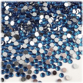 The Crafts Outlet 10,010pc Rhinestones Round 3mm (10ss) Flatback Royal Blue