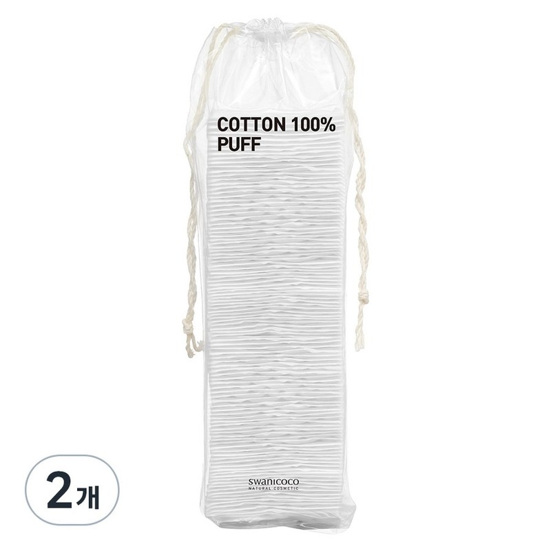 Swanicoco embossed cotton cotton pads, 2 pieces, 100 pieces /