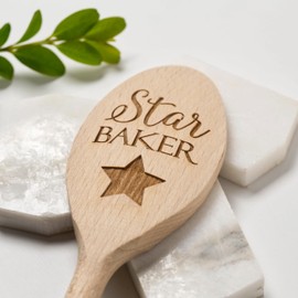Star Baker Engraved Bake Off Wooden Spoon, Mother's Day Gifts, Birthday, Christmas, Father, Grandma