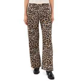 Ragged Priest Women's Leopard Wash Release Jeans, Leopard Wash, Print, Brown, 24
