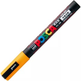 POSCA Uni Posca PC3M.3 Water-Based Paint Marker, Fine Point, Golden Yellow