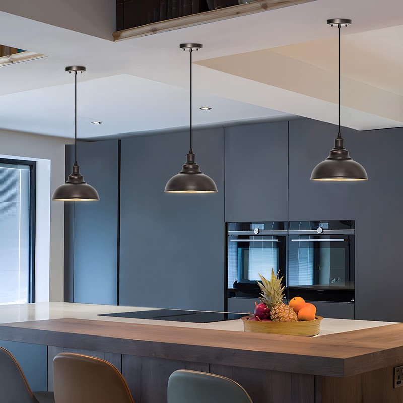 ALAISLYC 3-Pack Farmhouse Pendant Light Adjustable Pendant Lighting for Kitchen