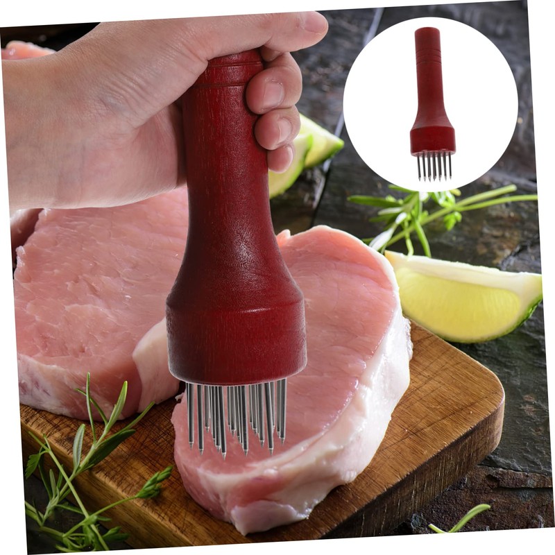 Ipetboom Stainless Steel Meat Tenderizer Mallet with Handle Ergonomic Kitchen