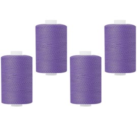 HYFTHOME - Hilo de coser multiusos de 4 carretes de 1000 yardas, hilos de poliéster para máquina de coser, suministros de máquina de coser para principiantes, costura a mano, acolchado, Serger