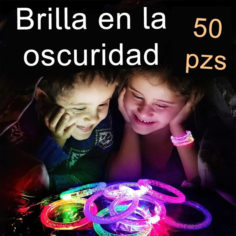 20pzs Pulsera Luz Luminosa Y Led De Dedo Para Fiestas