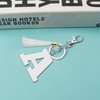 Ximalun Alphabet Initial Letter Keyring for Women Men Initial Letter