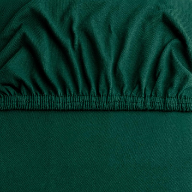 DecoKing Fitted Sheet Small Double Cotton Jersey Boxspring, Amber Collection,