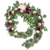 Ling's Moment 9FT Eucalyptus and Willow Leaf Garland with White