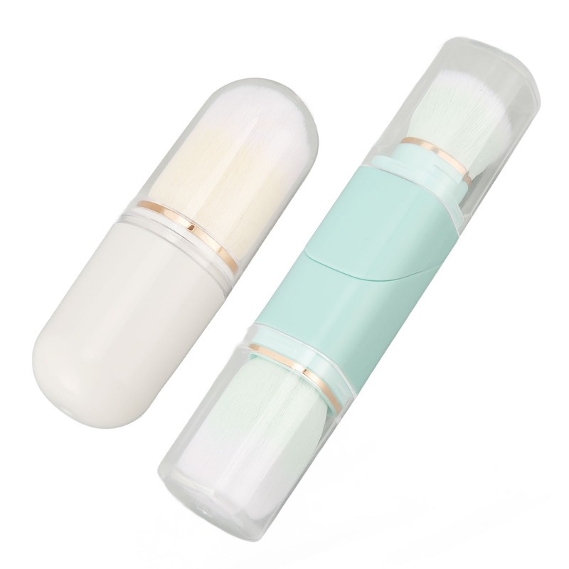 Capsule Makeup Brush Double Ended Telescopic Powder Brush Travel Size