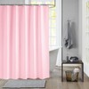 ANAZOZ Shower Curtain 47 In Wide,Bathroom Curtains Pink Solid Color