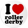 I Love Roller Derby - 10 Pack Circle Stickers 3