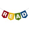 Wheatwin Classroom Reading Nook Decor, Read Sign Felt Pennant Flag