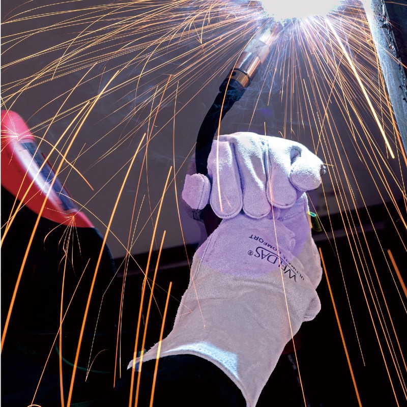 [Weldas] Economy Welding Gloves Fully Lined with Cotton Versatile Wing