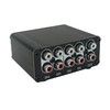 TENEALAY 4-Channel RCA Audio mixer Stereo line levels control Box