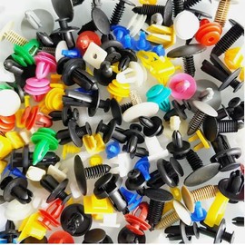 SHLPDFM Mixed Fixing Clips, Automotive Plastic Rivets, 500 Pieces, 30 Types of Colors, Mixed Universal, Fender, Bumper Clip, Push Rivets, for Securing