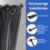 Gocableties Pack of 100 Black Cable Ties, 250mm x 2.5mm,