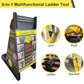 Cavusheo Ladder Leveler,Ladder Jacks,Ladder Stabilizer Tool with Storage Easy to Use for All Surfaces and Uneven Ground