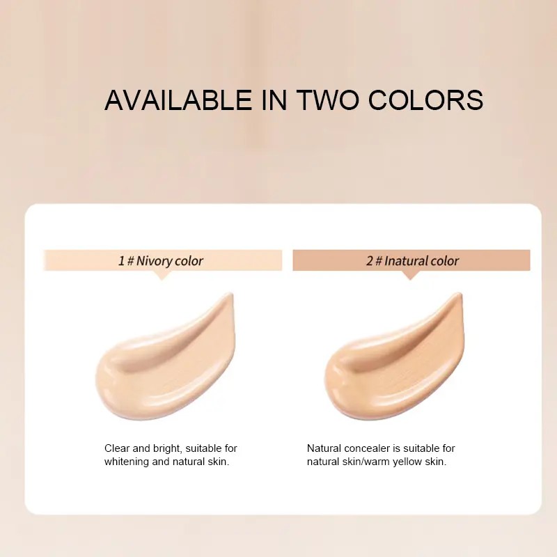 Base De Maquillaje Flawless, Impermeable Con Doble Punta