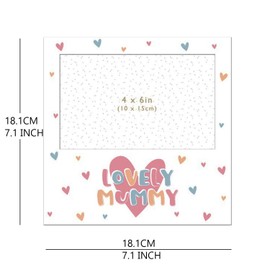 AKH® Happy Mothers Day Photo Frame Gift 4" x 6" | Stand at the Rear | 18.1cm x 18.1cm Picture Frame Complete with a Display Box | Lovely Mummy Mum Photo Frame
