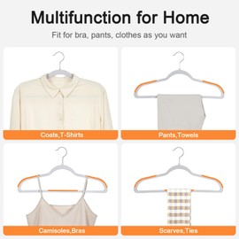 VECELO 25 Pack Clothes Hangers, Non-Slip Plastic Hanger, 360°Swivel Hook & Space Saving for Bedroom Closet, Great for Shirts Suit Coat Pants Skirt Dresses