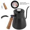 850ml Stainless Steel Drip Over Coffee Kettle Gooseneck with Wooden