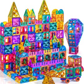 Magnetic Tiles Building Blocks, Magnets Building Set, STEM & Learning & Education Toys Christmas Toy Gift - Color: 80pcs  Magnet Tiles