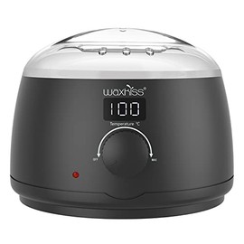 waxkiss Calentador de cera, calentador de cera digital para depilación profesional con tapa transparente y maceta de cera de 14 onzas