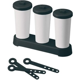Like-it (like-it) Ice Cube Tray My Ice Bar Approximately 16.5 cm width × 5 cm depth × 13 cm height Black Made in Japan STK-15 Stick Ice Perfect for water bottles Cylindrical ice can be made