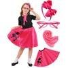 APRROOT 50s Outfit for Girls Decades Day Outfits Kids Girls