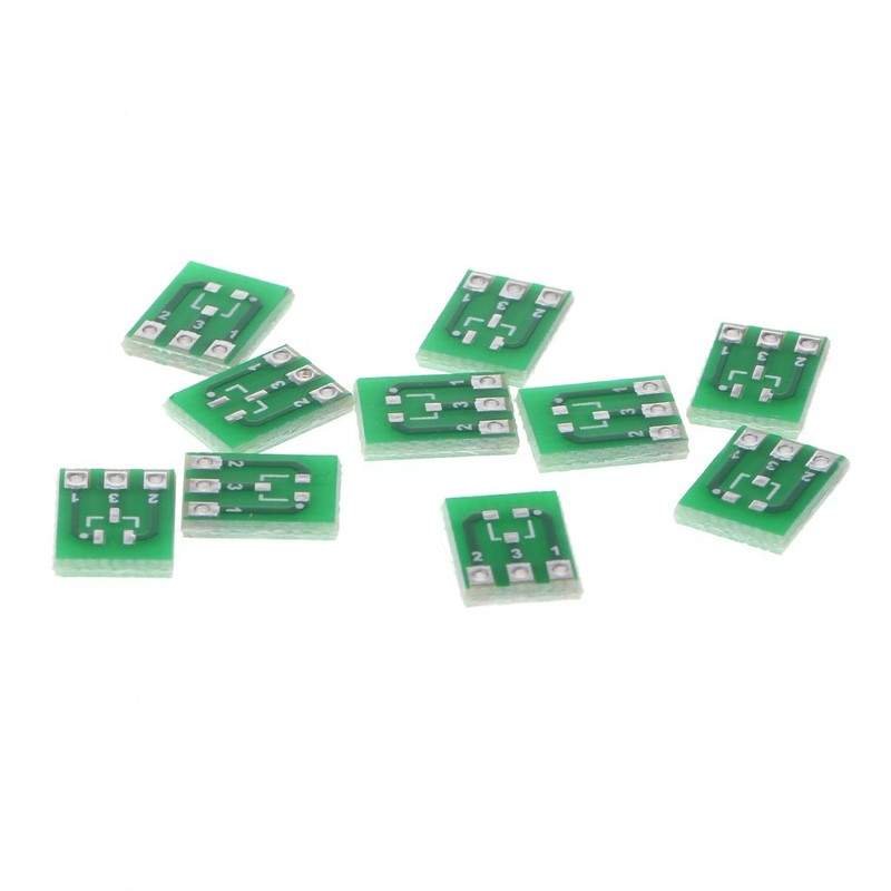 fatteryu 10 Pcs Double-Side SMD SOT23-3 To DIP SIP3 Adapter