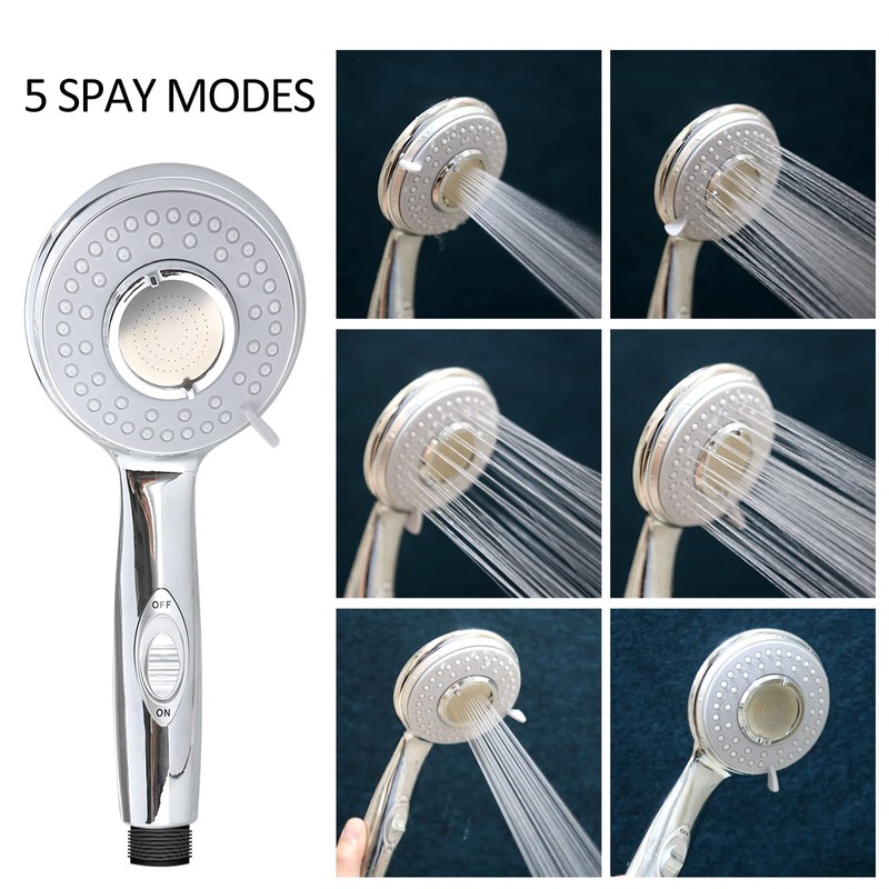 sisiten RV Shower Head with Hose and on off switch