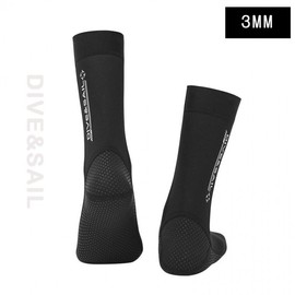 3mm Neoprene High-Elastic Nylon Diving Ankle Socks for Snorkeling & Foraging Black/L 5ea