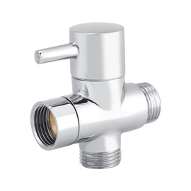 Válvula Desviadora De Ducha Llave T Pulverizador,Desviador en Forma de T de 3 Vías,Válvula de Cierre,Ducha,Inodoro,bidé,Rociador,Adaptador de Agua,Color Cromado
