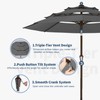 Patio Kingdom 10FT Patio Umbrella 3 Tiers Outdoor Market Umbrella
